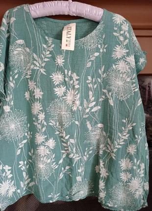 Продам блузу супер качества коттон, размер 52-54.