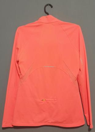 Велоджерси, легкая куртка для фитнеса и бега женское оранжевое4 фото