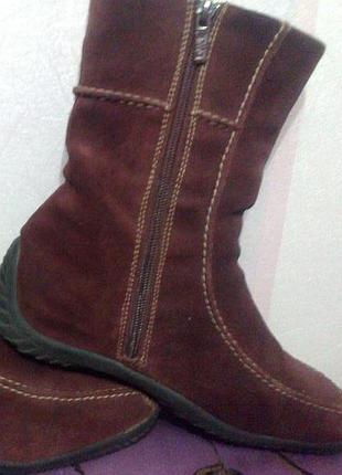 Сапоги кожаные (замша) демисезонные (24,5 см)  22