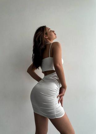 Розкішна сукня довжини міні на брителях ефектний виріз9 фото