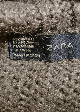 Свитер длинный платье с мохером шерстью шерстяной zara вязаный5 фото