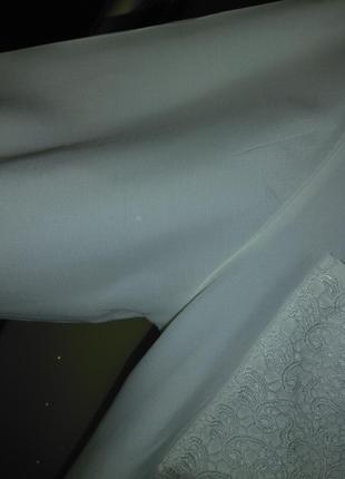 Винтажная блуза / рубашка с кружевом malvin (100% вискоза)5 фото