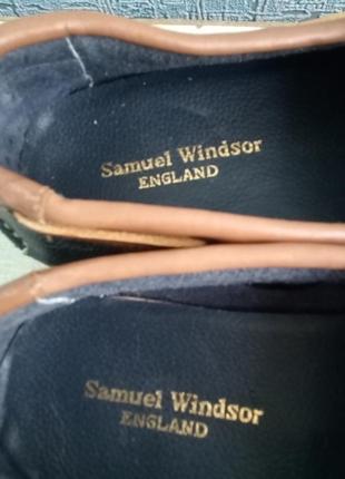 Кожаные топсайдеры мокасины туфли от бренда премиум класса samuel windsor england8 фото