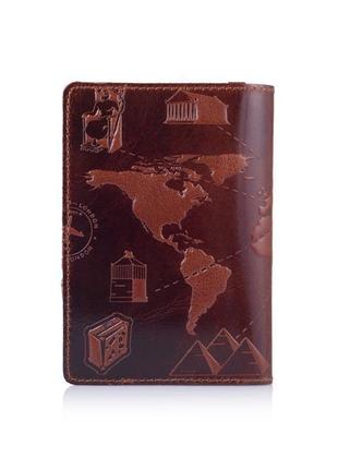 Портмоне для документов hiart ad-01 crystal сognac "7 wonders of the world"
