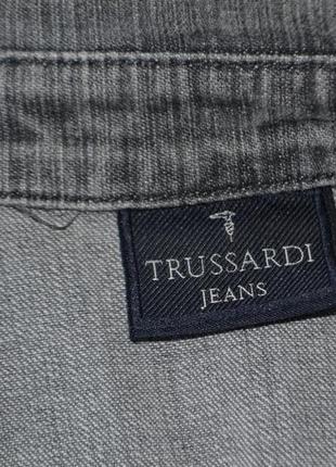 Trussardi jeans джинсовая куртка с трикотажными вставками2 фото