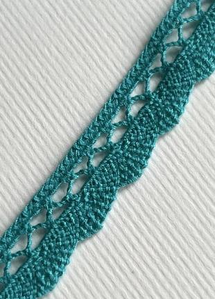 500/521 кужево без еластана бирюза 17мм коттон