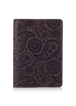 Обкладинка для паспорта hiart pc-01 shabby gavana brown "buta art"2 фото