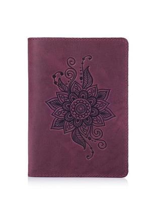 Обложка для паспорта  hiart pc-01 shabby plum "mehendi classic"