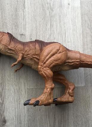 Интерактивная фигурка динозавра mattel jurassic world мир юрского периода 2 тираннозавр рекс6 фото