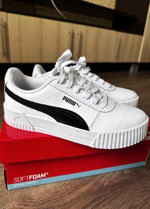 Белые кожаные кеды puma, новые размер 37,5