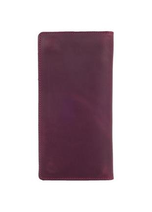 Фиолетовый кожаный бумажник hi art wp-02 shabby plum "mehendi classic"