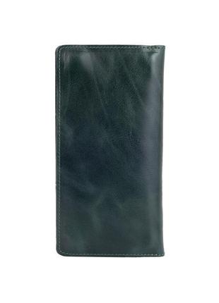 Зеленый кожаный бумажник hi art wp-02 crystal green