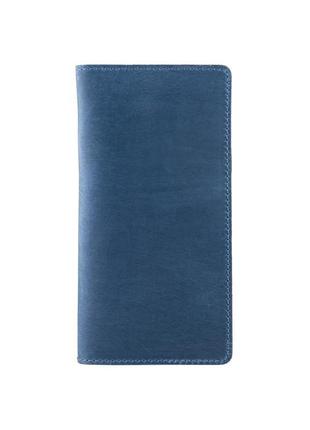 Блакитний шкіряний гаманець hi art wp-02 shabby lagoon