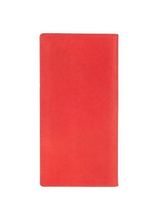 Красный кожаный бумажник hi art wp-03  shabby red berry2 фото