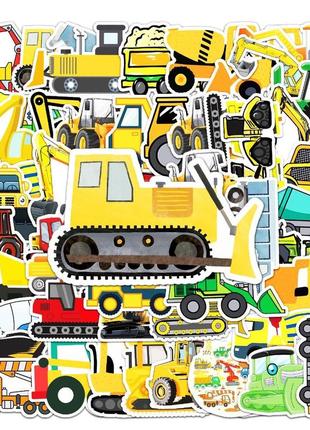 Набор водоотталкивающих стикеров  сельхоз техника  виниловые наклейки на авто телефон ноут 50шт