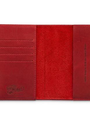 Обкладинка для паспорта hiart pc-02 shabby red berry "let's go travel"5 фото