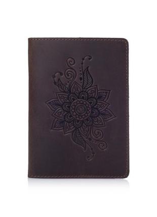 Обкладинка для паспорта hiart pc-02 shabby gavana brown "mehendi classic"