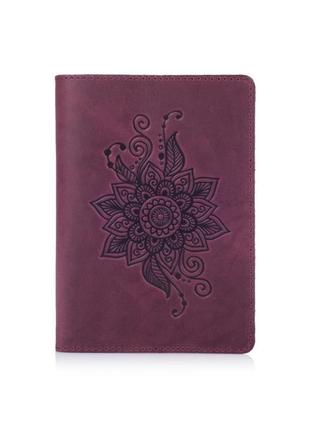 Обложка для паспорта  hiart pc-02  shabby plum "mehendi classic"