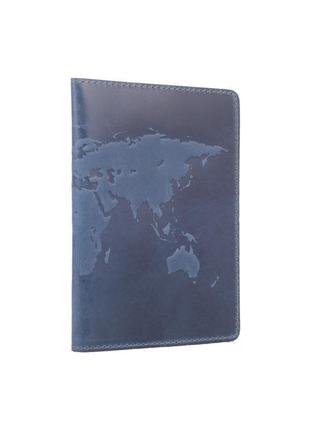 Обкладинка для паспорта hiart pc-02 shabby lagoon "world map"2 фото