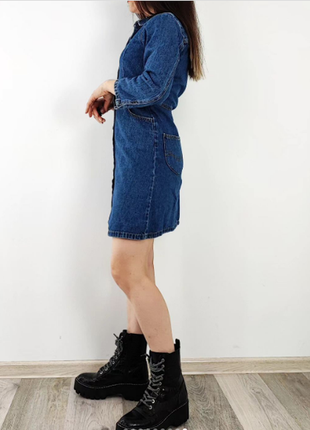 Темно-синя джинсова сукня pull&bear4 фото