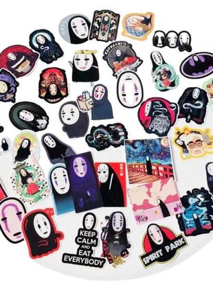 Набор виниловых наклеек стикеров аниме безликий каонаси хаяо миядзаки  стикербомбинг на авто телефон 40шт