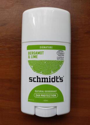 Дезодорант антиперспірант schmidt's bergamot + lime
