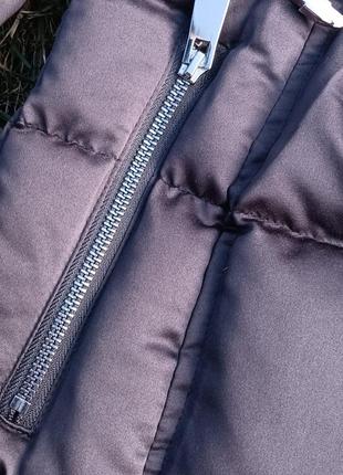 Черный женский теплый зимний объемный пуховик куртка из плащевки3 фото