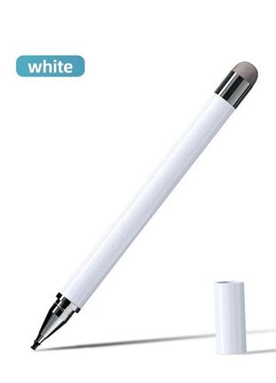 Универсальный стилус 2в1 stylus touch pen для смартфона, телефона, планшета, сенсорного экрана we72x-w белый