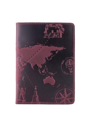 Обкладинка для паспорта hiart pc-02 shabby plum "7 wonders of the world"2 фото