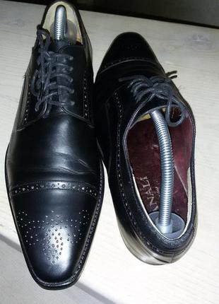 Canali (итали) восхитительные черные кожаные туфли 42 размер ( 28.5см)3 фото