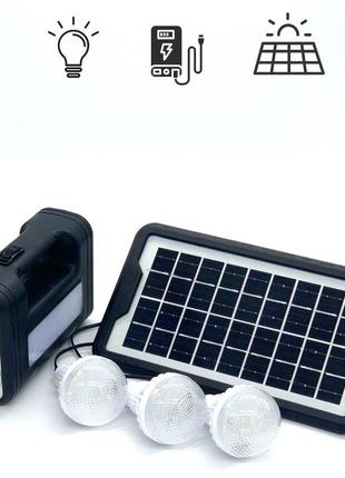 Солнечная панель gd 8017 туристический фонарь повербанк 4000 mah