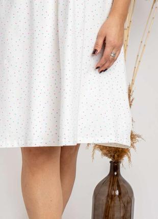 Сорочка для вагітних - біла з кольоровим горошком5 фото