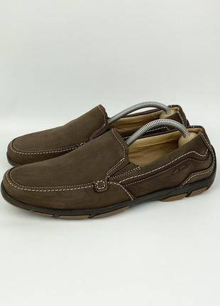 Кожаные туфли / кроссовки clark’s clarks оригинал коричневые размер 421 фото