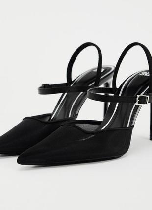 Туфлі на підборах в сітку zara3 фото
