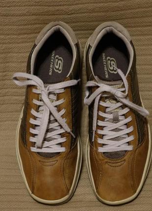 Комбинированные фирменные коричневые кроссовки skechers сша. 46 р.5 фото