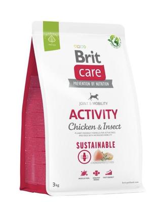 Сухой корм для собак с повышенной активностью brit care dog sustainable activit (курица и насекомые) 3 кг