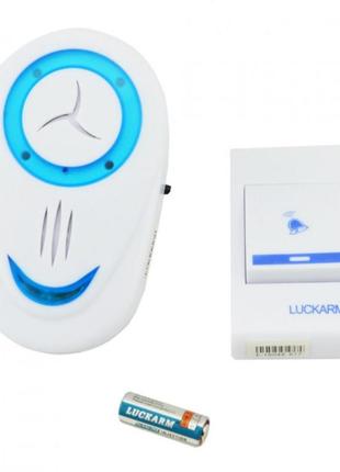 Беспроводной дверной звонок от розетки 220v luckarm intelligent a8853. цвет: голубой