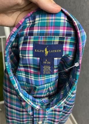 Клетчатая рубашка от бренда polo ralph lauren5 фото