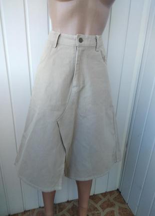 Асимметричная джинсовая юбка