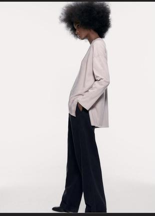Zara блузка свободного кроя лиоцел.2 фото
