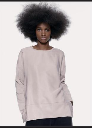 Zara блузка свободного кроя лиоцел.4 фото