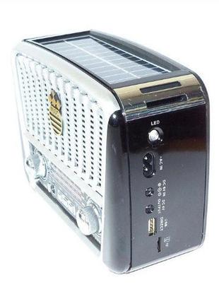 Радіоприймач golon rx-455s usb/акумулятор сонячна панель. колір: сірий7 фото