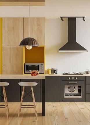 Люстра из ясеня украшена резьбой (1182)