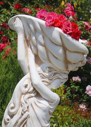 Садовая скульптура богиня моря 122х46х44 см гранд презент ссп00001 крем2 фото