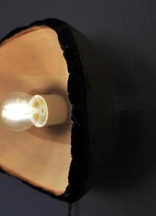 Светлое бра из ясеня с корой (1310)4 фото