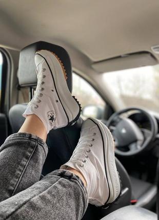 Кеды converse run star white/белые со стелькой eva ♥️⭐️