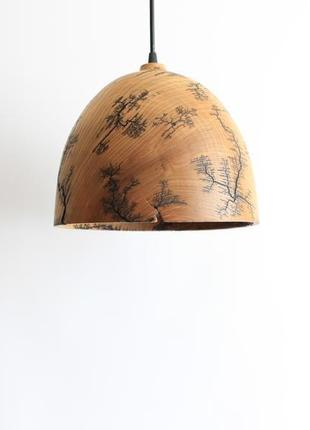 Люстра подвесная из ясеня (1231) под заказ