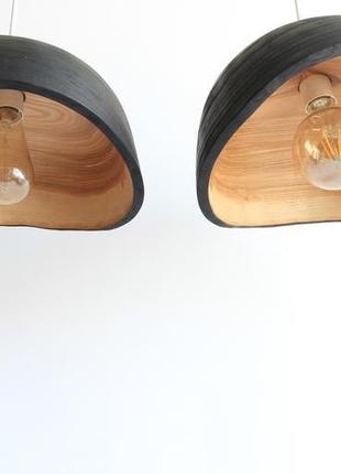 Люстра из ясеня обожжена ручной работы (1360)8 фото