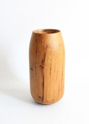 Декоративна ваза з дуба для сухоцвітів (1395)8 фото