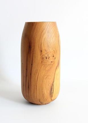 Декоративна ваза з дуба для сухоцвітів (1395)5 фото